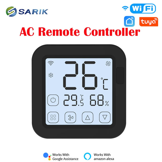 Smart Home Temperature Humidity Sensor Remote Control with LED Screen