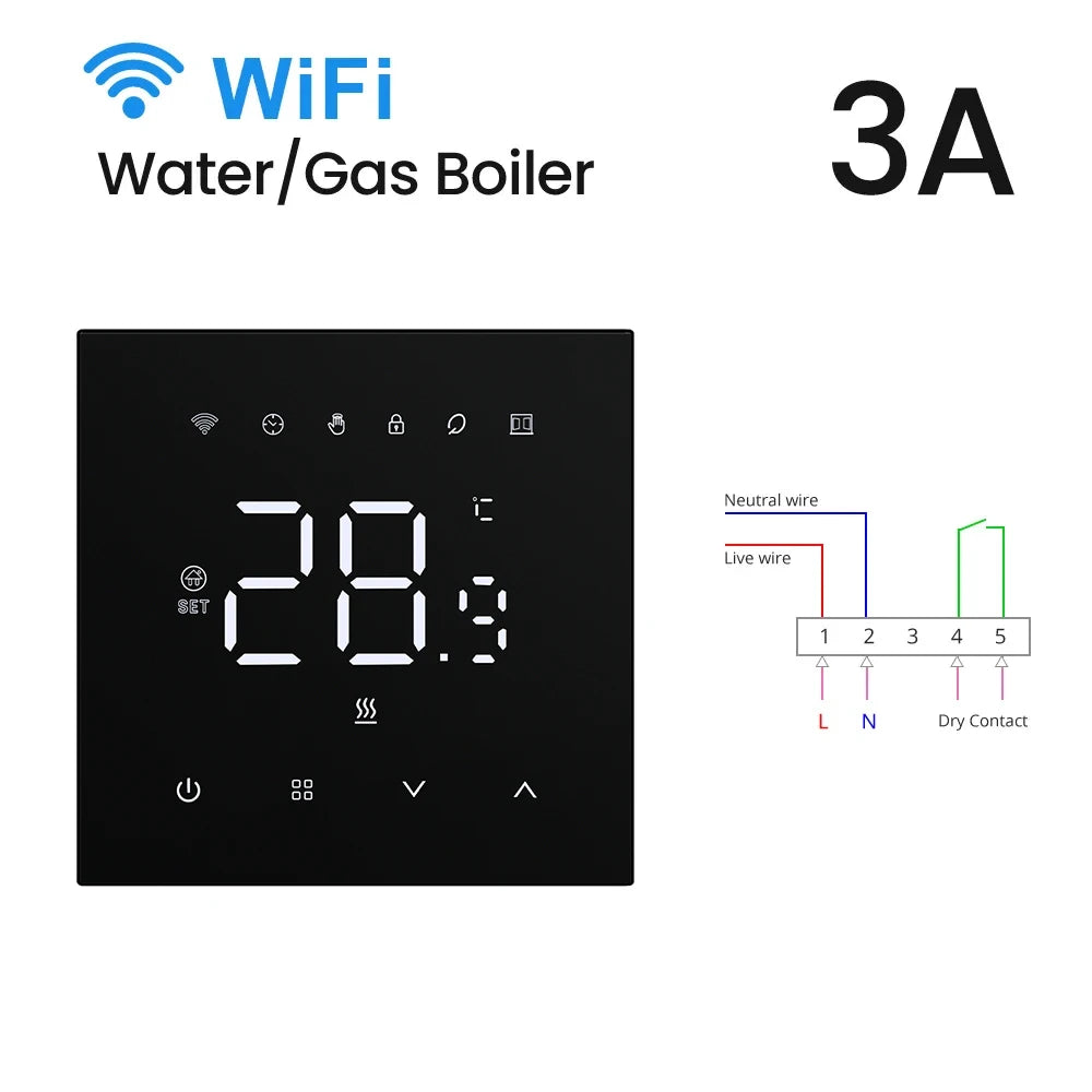 AVATTO Tuya Smartlife HD LED WiFi Thermostat Controller