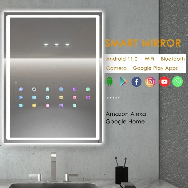 smart mirrors, with touch TV, Android windows