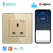 BSEED  Single UK Smart Socket Double Intelligent Wall Sockets Triple Electric Outlets
