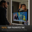 Smart Lighted Mirror With Touch Screen TV Tri-color Adjustable Light 2 in 1 Mirror TV