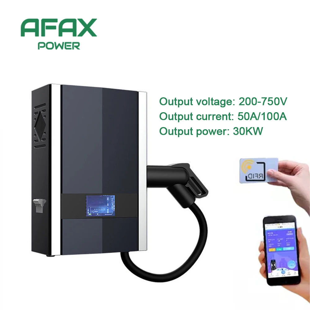 AFAX DC 30KW Electric Vehicle DC Charging Station Wall Mounted