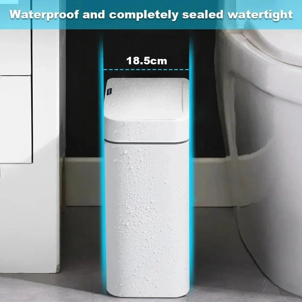 Smart Bathroom Trash Can Automatic Bagging