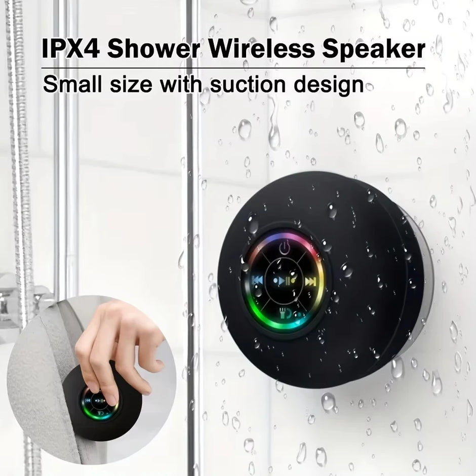 Hot New Bathroom Waterproof Wireless LED Bluetooth Speaker