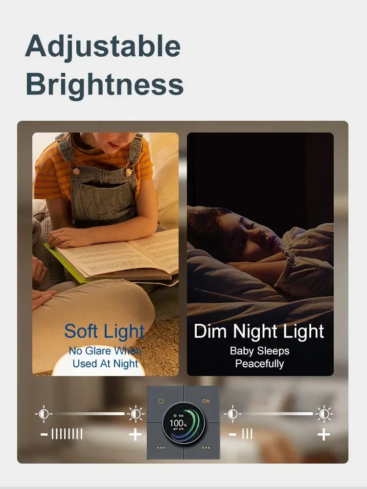 Tuya Smart Knob Dimming Switch, Zigbee Dual Relay Version