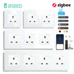 BSEED  Single UK Smart Socket Double Intelligent Wall Sockets Triple Electric Outlets