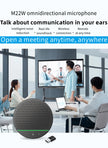 Omni-directional Microphone 10M Radius 360° Pickup Wireless Conference Speaker