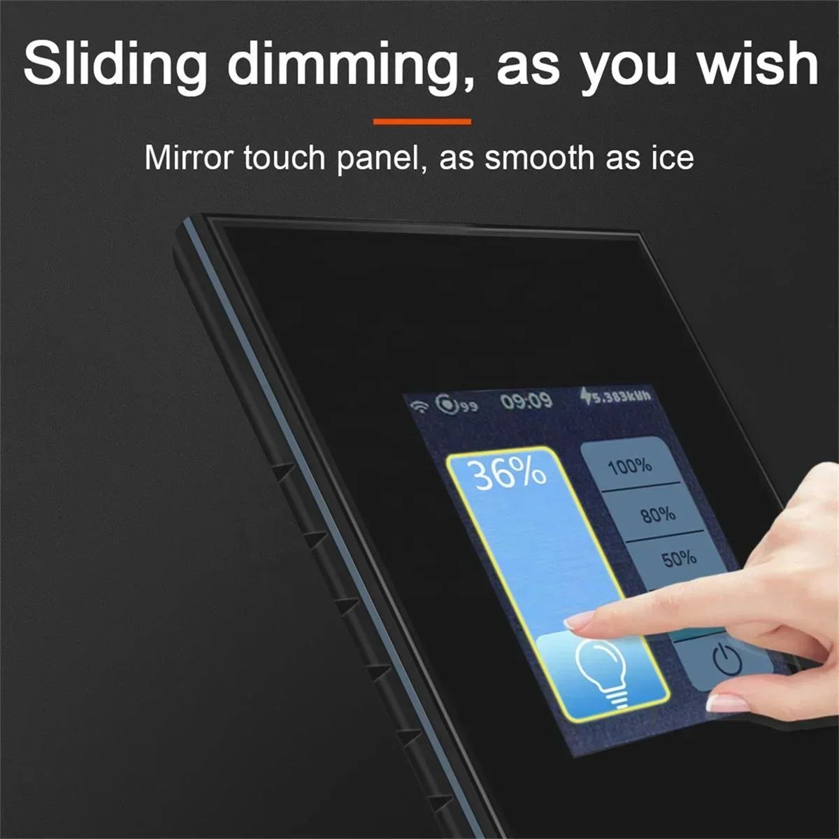 Lanbon L8 Luxury Smart Dimmer Switch - LCD Touch Panel for Tuya, Smart Life & Apple HomeKit
