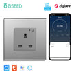 BSEED  Single UK Smart Socket Double Intelligent Wall Sockets Triple Electric Outlets