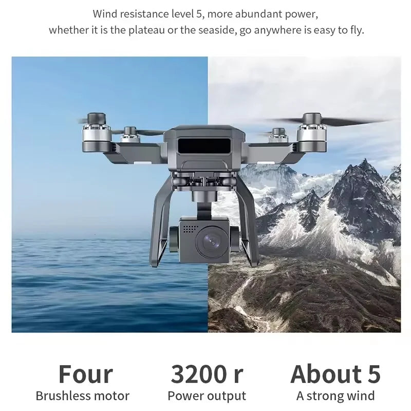 F7 Pro Drone 4K HD with 3-Axis Gimbal & GPS Brushless Motor