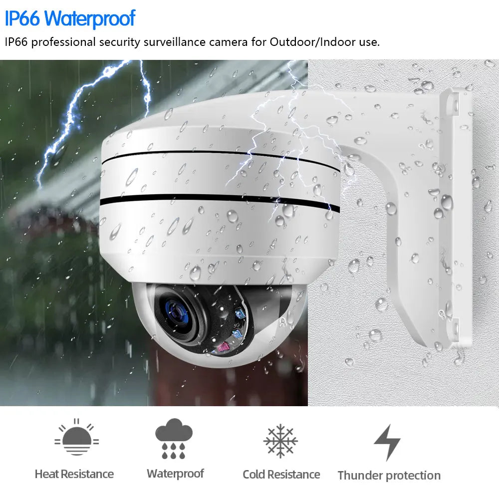 4K 8MP 12X Optical Zoom Varifocal PTZ IP Camera Outdoor Dome POE CCTV