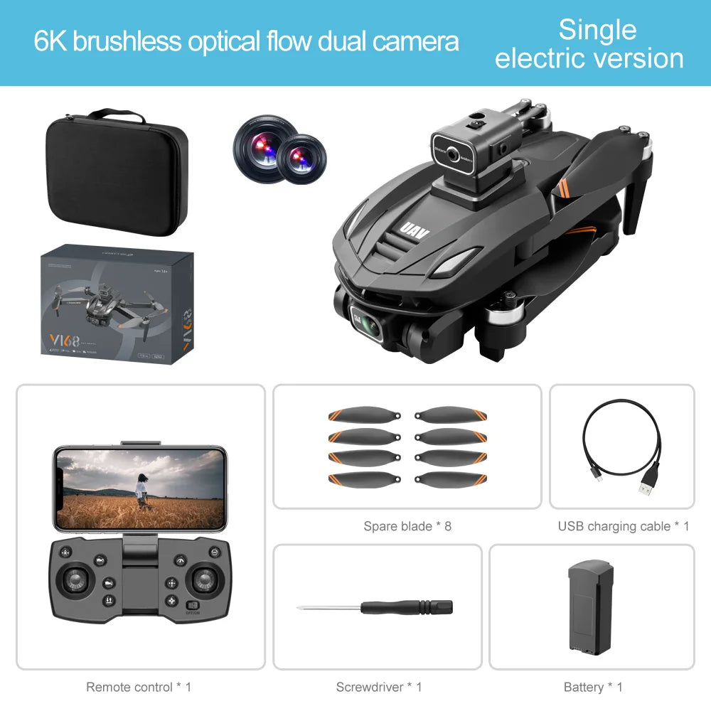 V168 PRO Drone 8K 5G GPS Professional HD Aerial Photography Dual Camera