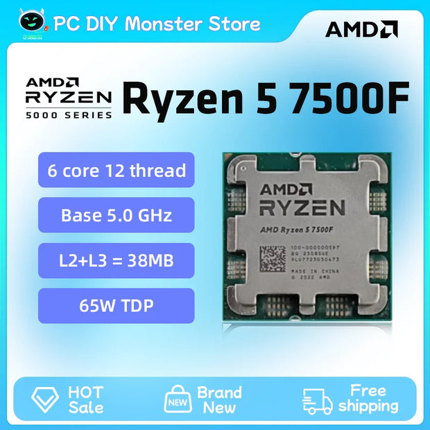 AMD Ryzen 5 7500F R5 7500F CPU Ryzen Processor